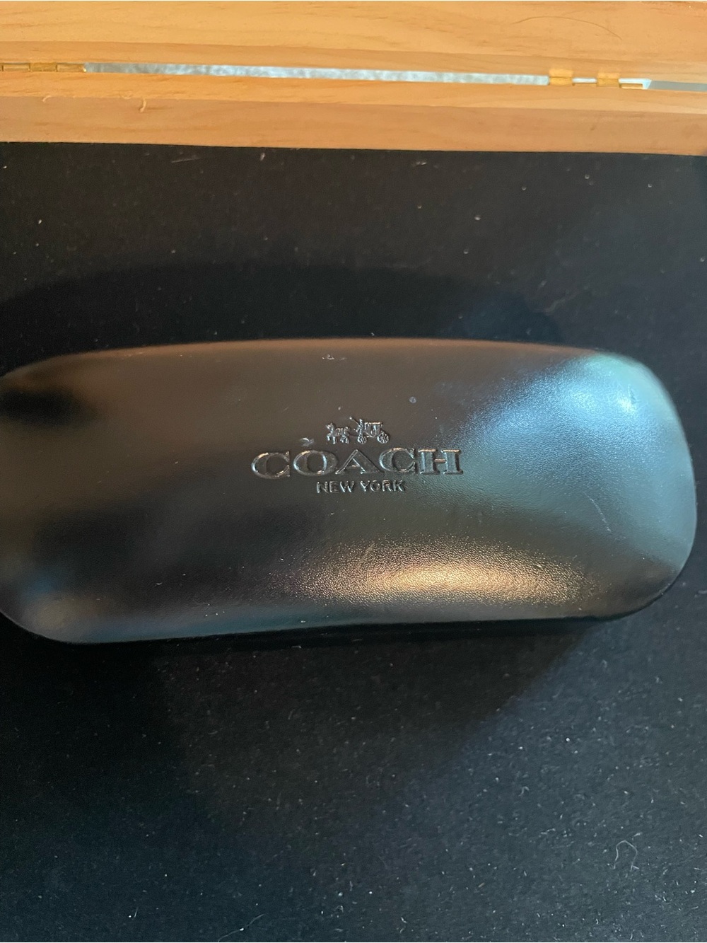 Coach black eyeglass or sunglasses case
